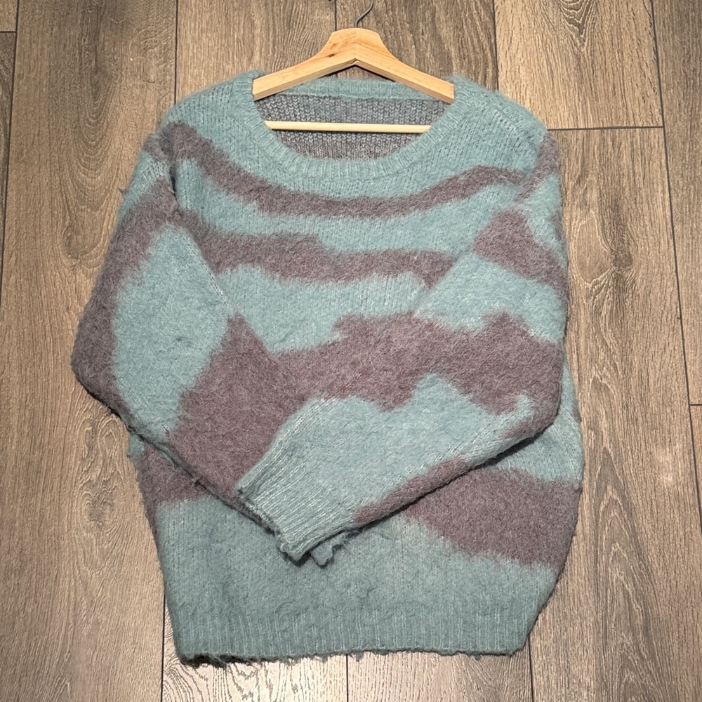 Cozy Blue and Gray Women's Sweater